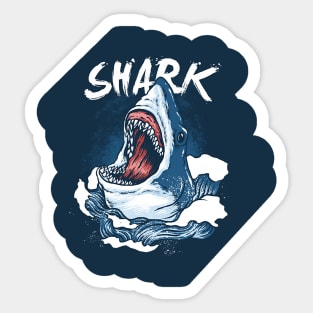 Shark scream Sticker